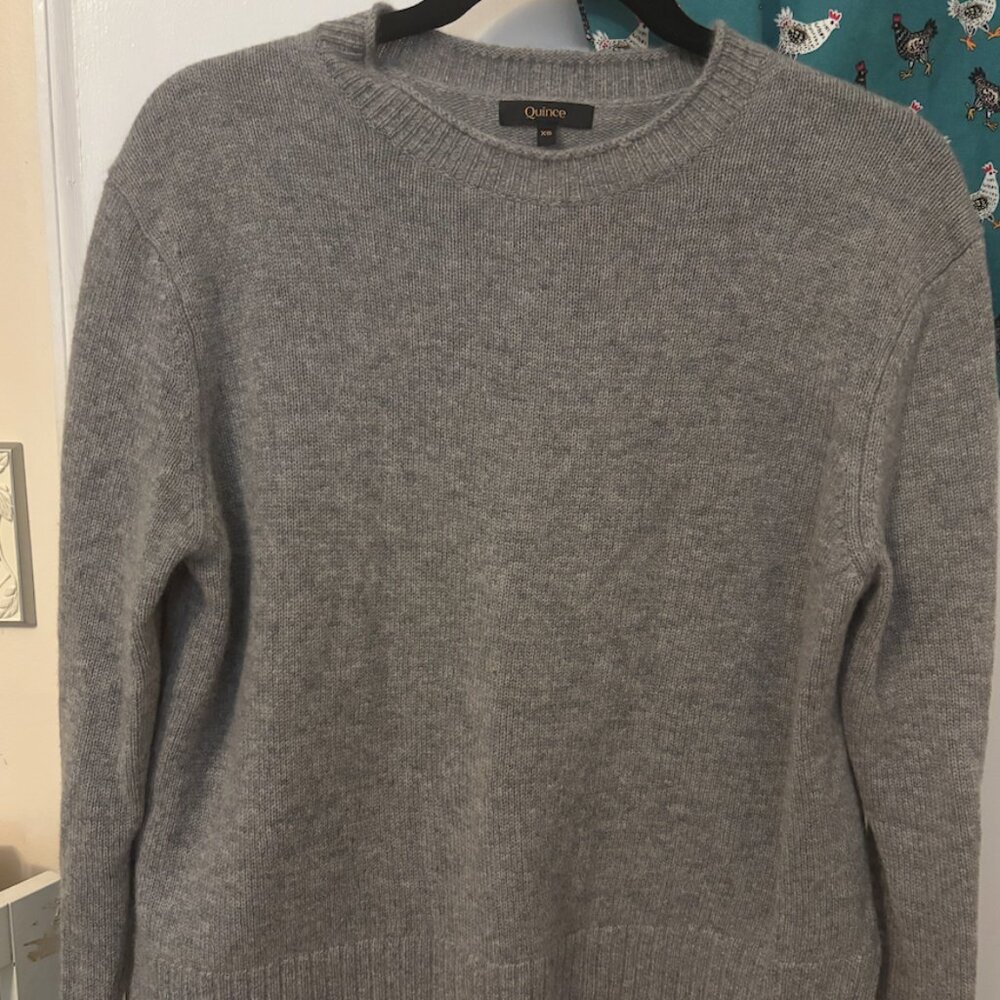 Quince Mongolian Cashmere Boxy Crewneck Sweater